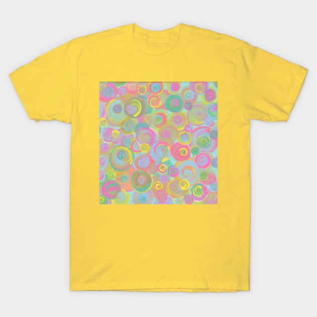 Rainbow Summer Swirls T-Shirt by LittleGreenHat